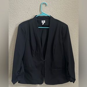 Dress Barn Black Collarless Blazer